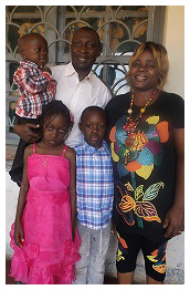 Antoine and Mathy Musemenda Shabani and their children